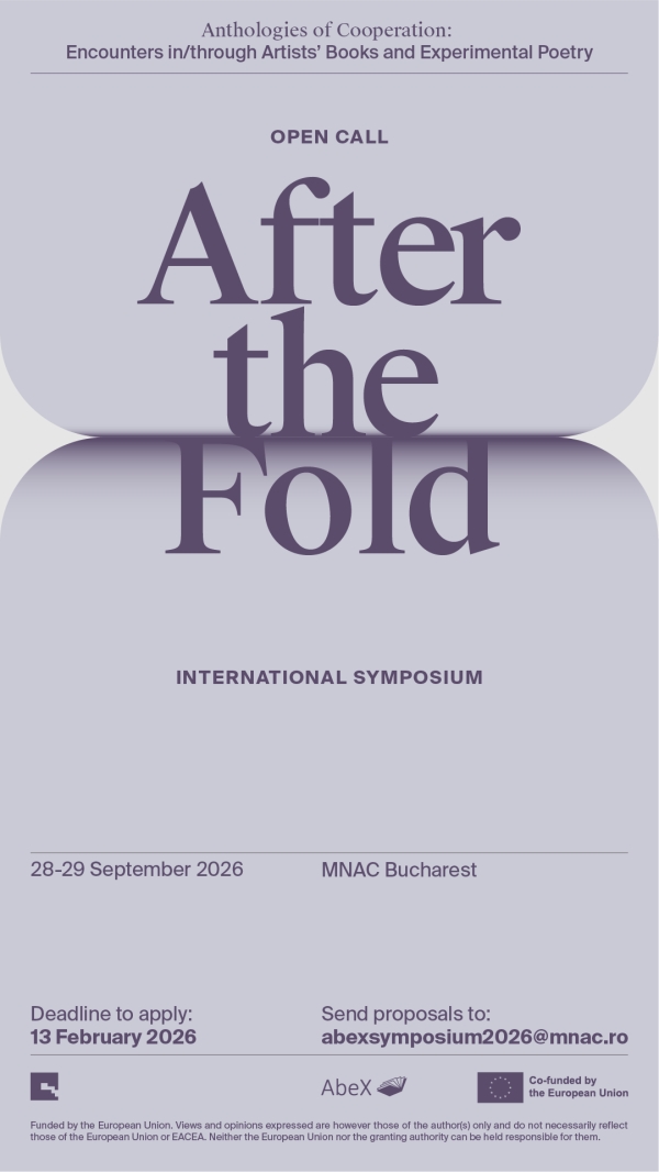 Call for Papers Poster After the Fold. Contemporary
                                          Approaches at the Intersection of Artists’ Books and Experimental Poetics