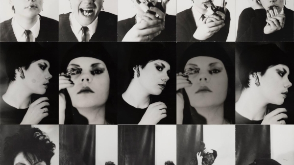Eine Abbildung mehrerer schwarz-weiß Fotografien von Porträtfs aus der Punk-Kultur