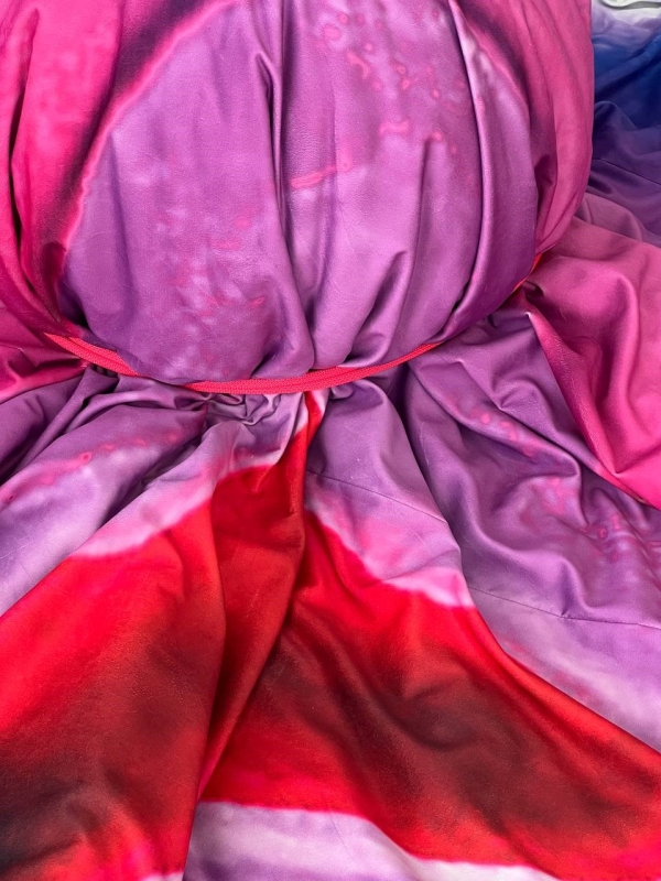 REALISIERTE VISIONEN Stoff rosa u. rot