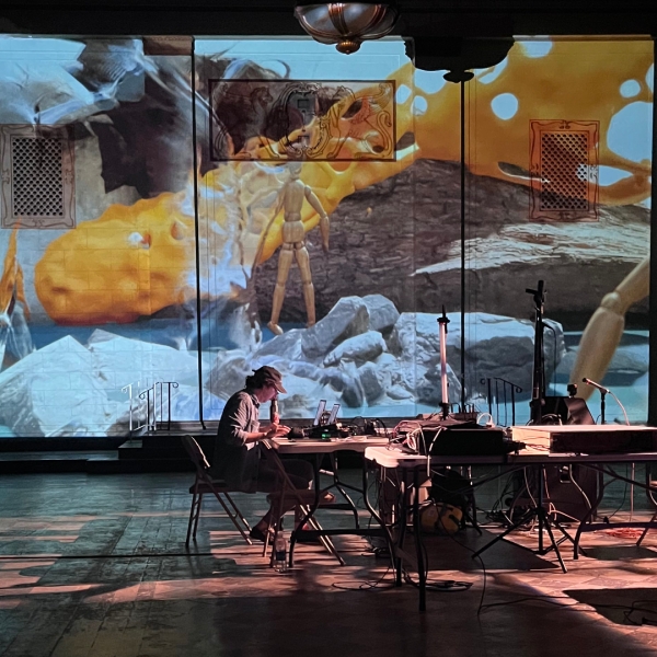 Man in front
                                          of laptop