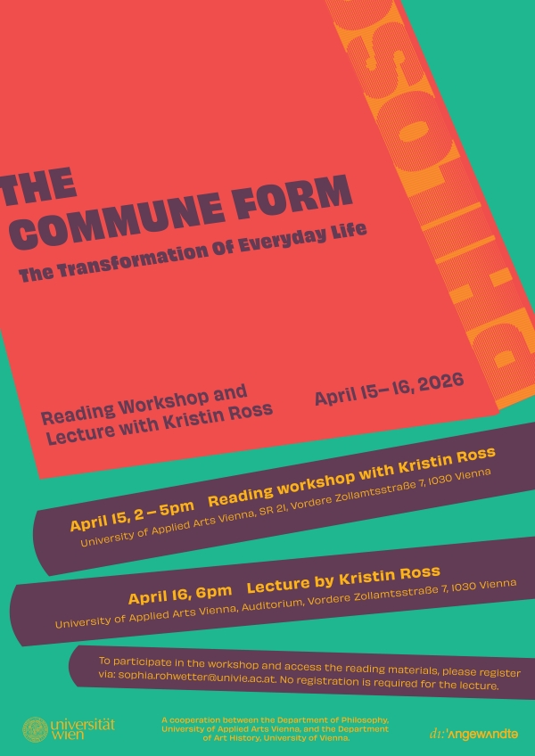 Rotes Plakat
                                          mit den Details zur Veranstaltung