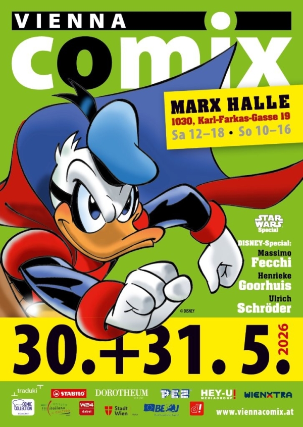 Veranstaltungsplakat Vienna Comix 2026