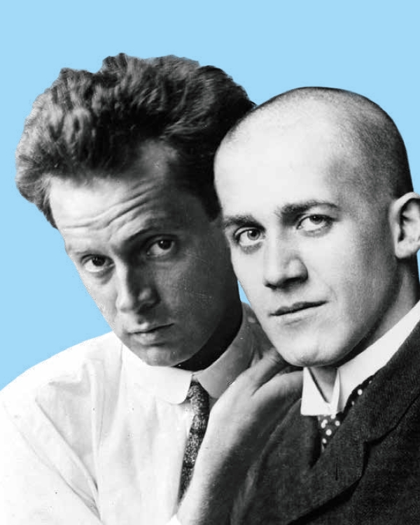 Porträts von Egon Schiele
                                          und Oskar Kokoschka