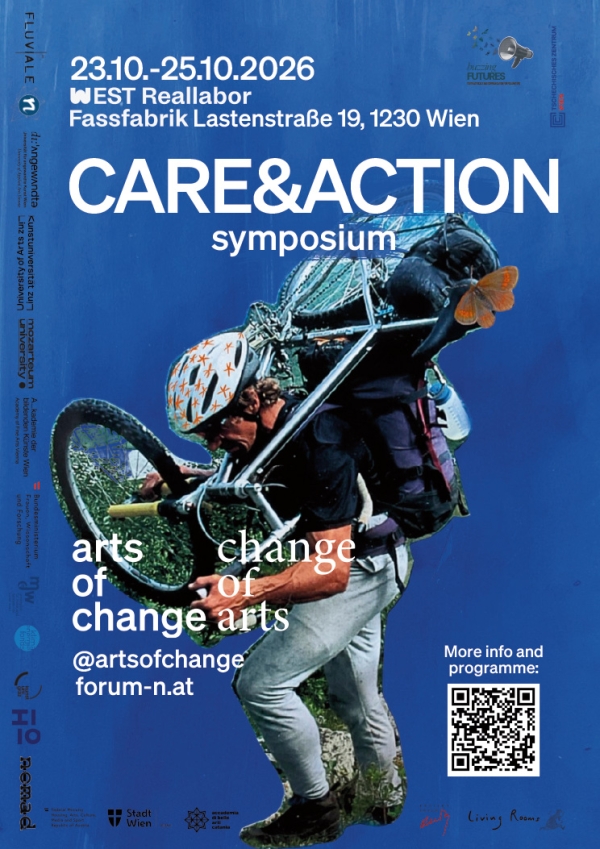 Veranstaltungslakat Symposium Care&Action, arts of change, change of arts