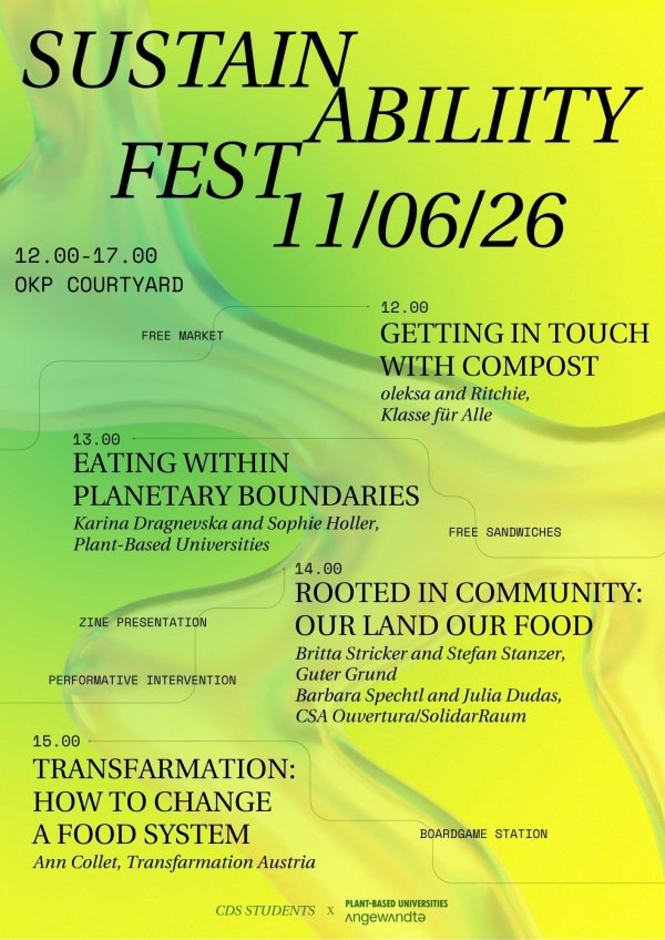 Veranstaltungsplakat Sustainability
                                          Festival